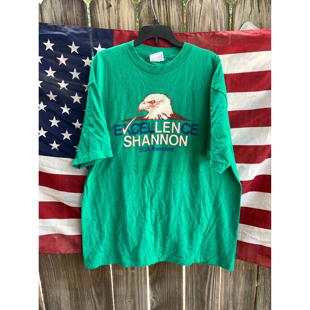 Green 1988 Excellence Shannon SGA President shirt Size XL